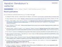 Tablet Screenshot of nandinidendukuri.com